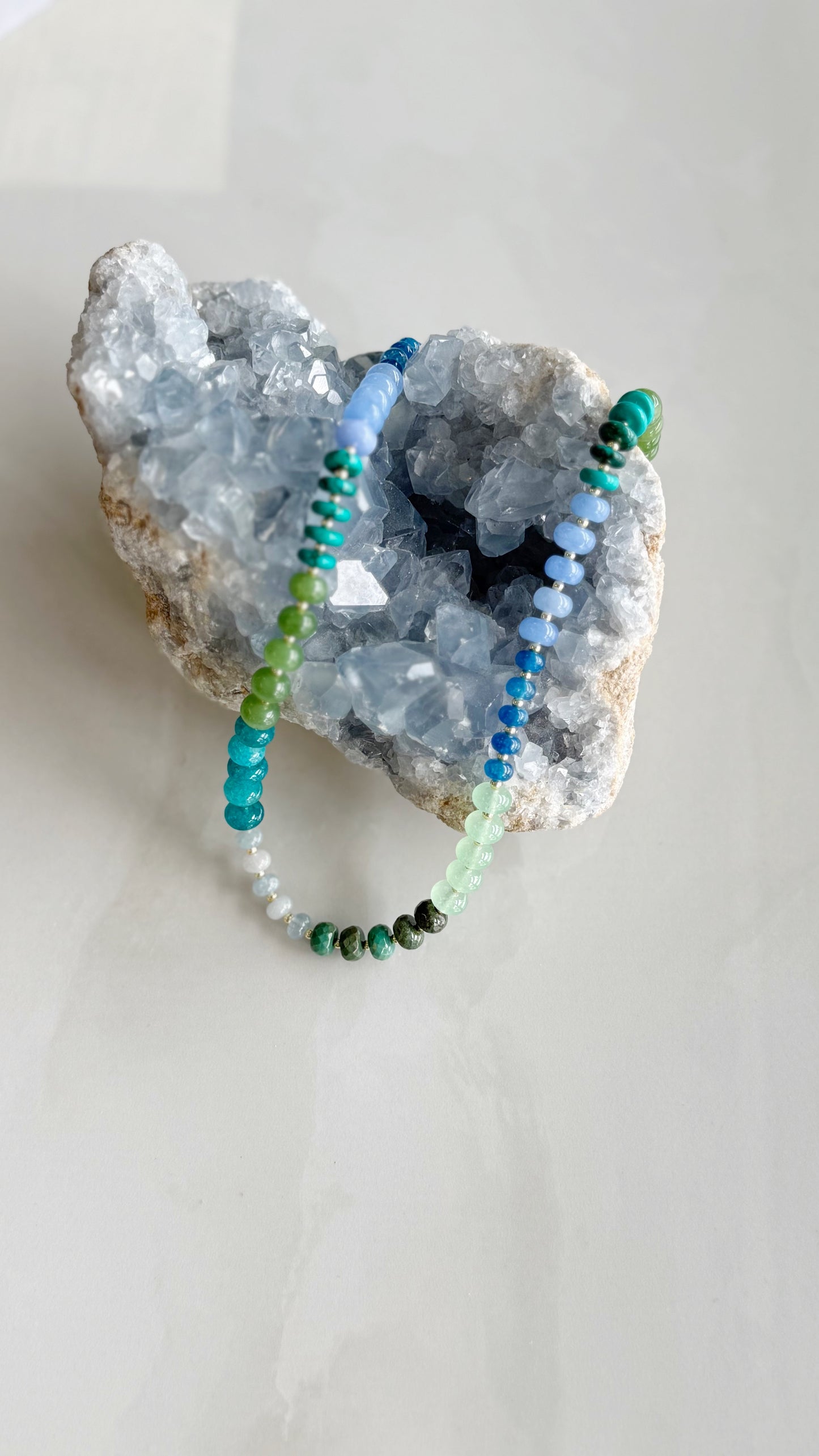 Ocean Water Gemstone Necklace