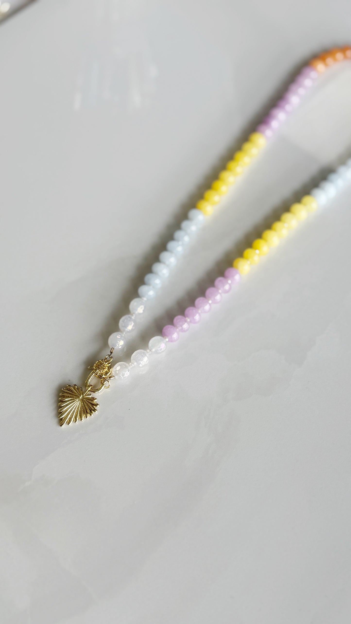 Pastel Jade Charm Necklace | Gemstone Necklace