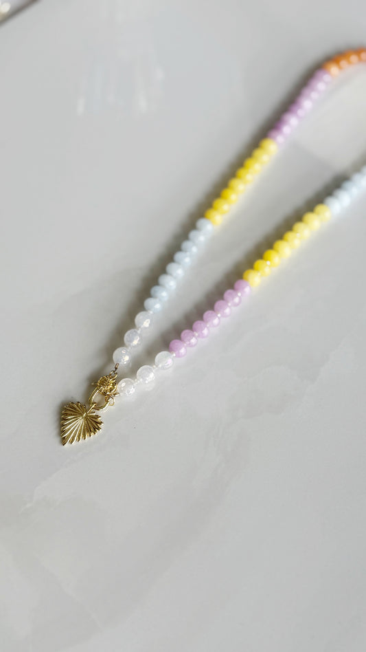 Pastel Jade Charm Necklace | Gemstone Necklace
