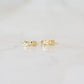 Gold flower huggie hoop earrings