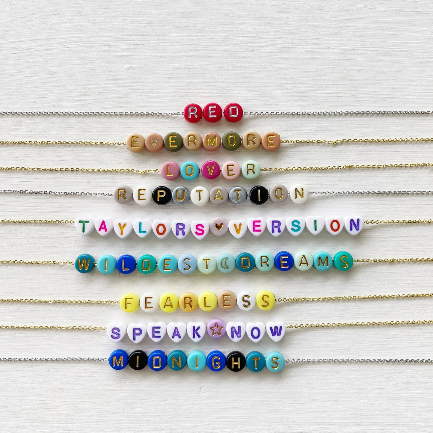 Rainbow Necklaces that are Taylor's Version