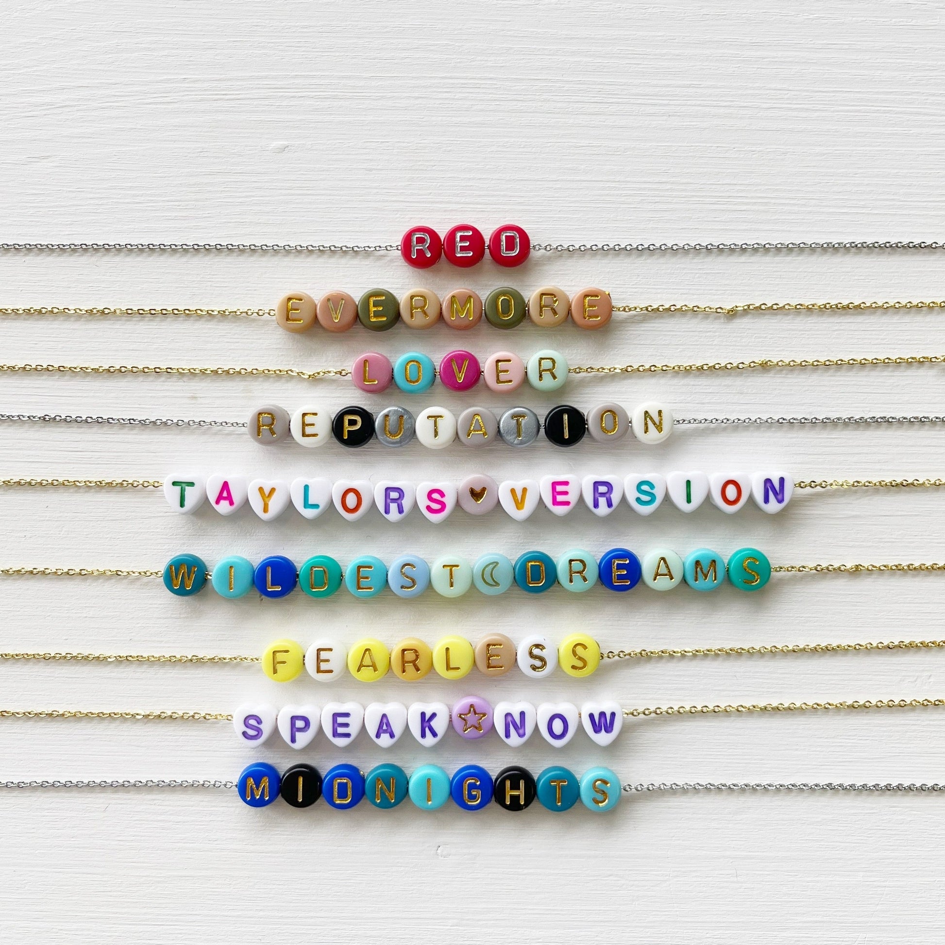 Rainbow Necklaces that are Taylor's Version