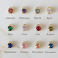 Round Birthstone Charms