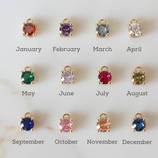 Celebrate Charm Necklace Round Birthstone Charms