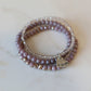 Anniversary Stack Bracelets with Crystal Beads - Purple Mix