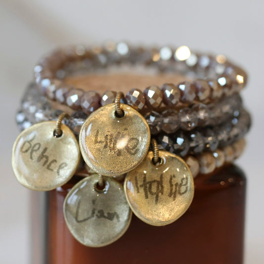 Handwriting Jewelry | Crystal Stack Bracelet