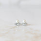 Cubic Zirconia Pearl Fan Stud Earrings