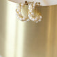 Twisted Pearl Hoop Earrings