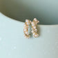 Twisted Pearl Hoop Earrings