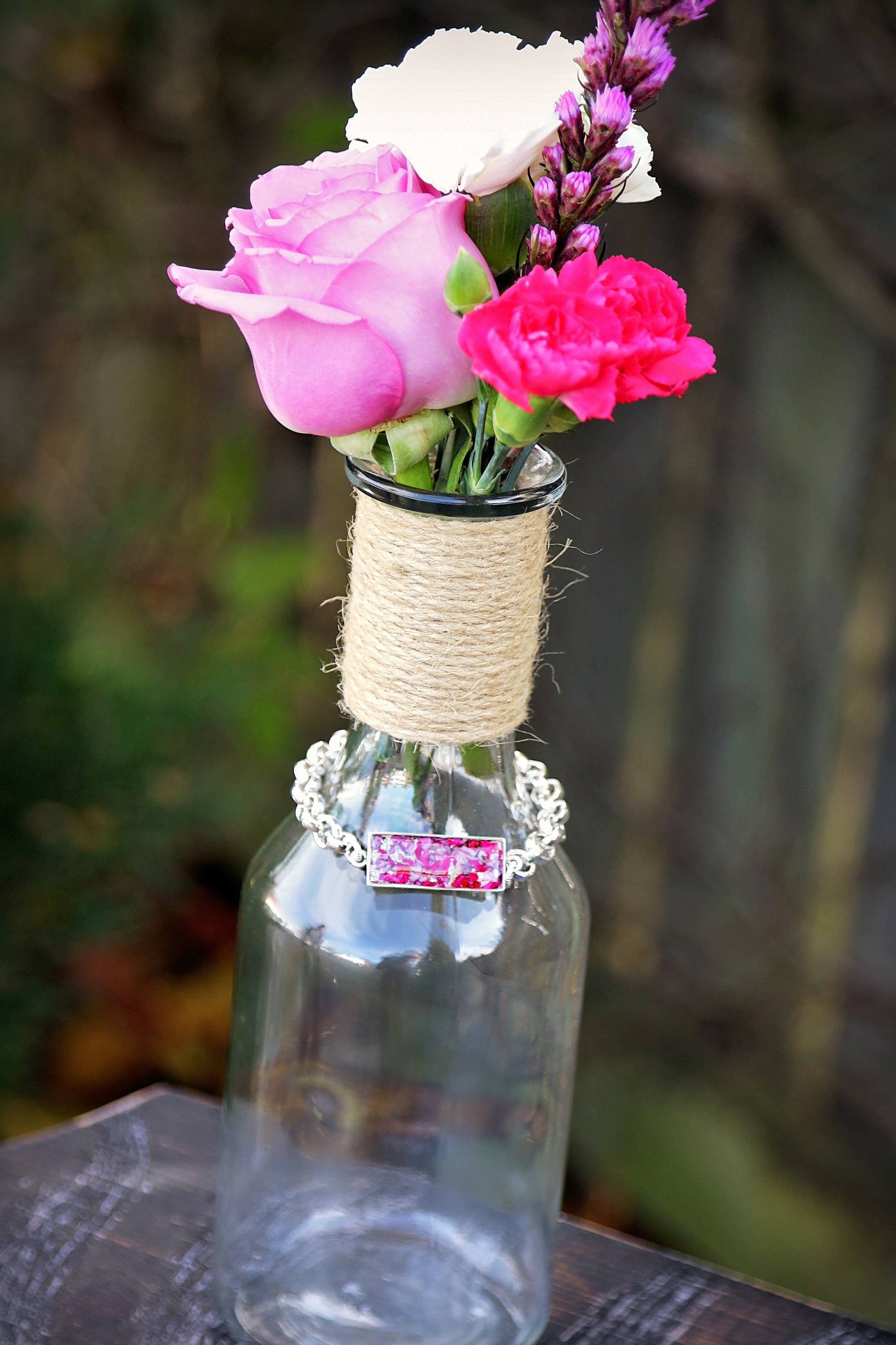 Memory Flower Mini Link Rolo Bracelet