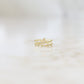 Dainty Heart Cubic Zirconia Gold Stacking Ring