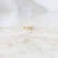 CZ and Heart Cubic Zirconia Gold Stacking Ring
