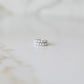 Bezel Hoop Earrings - Silver with Pearls