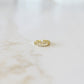 Crown Link Cubic Zirconia Gold Stacking Ring