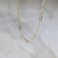 Dainty Paperclip Necklace - Gold Layering Necklace