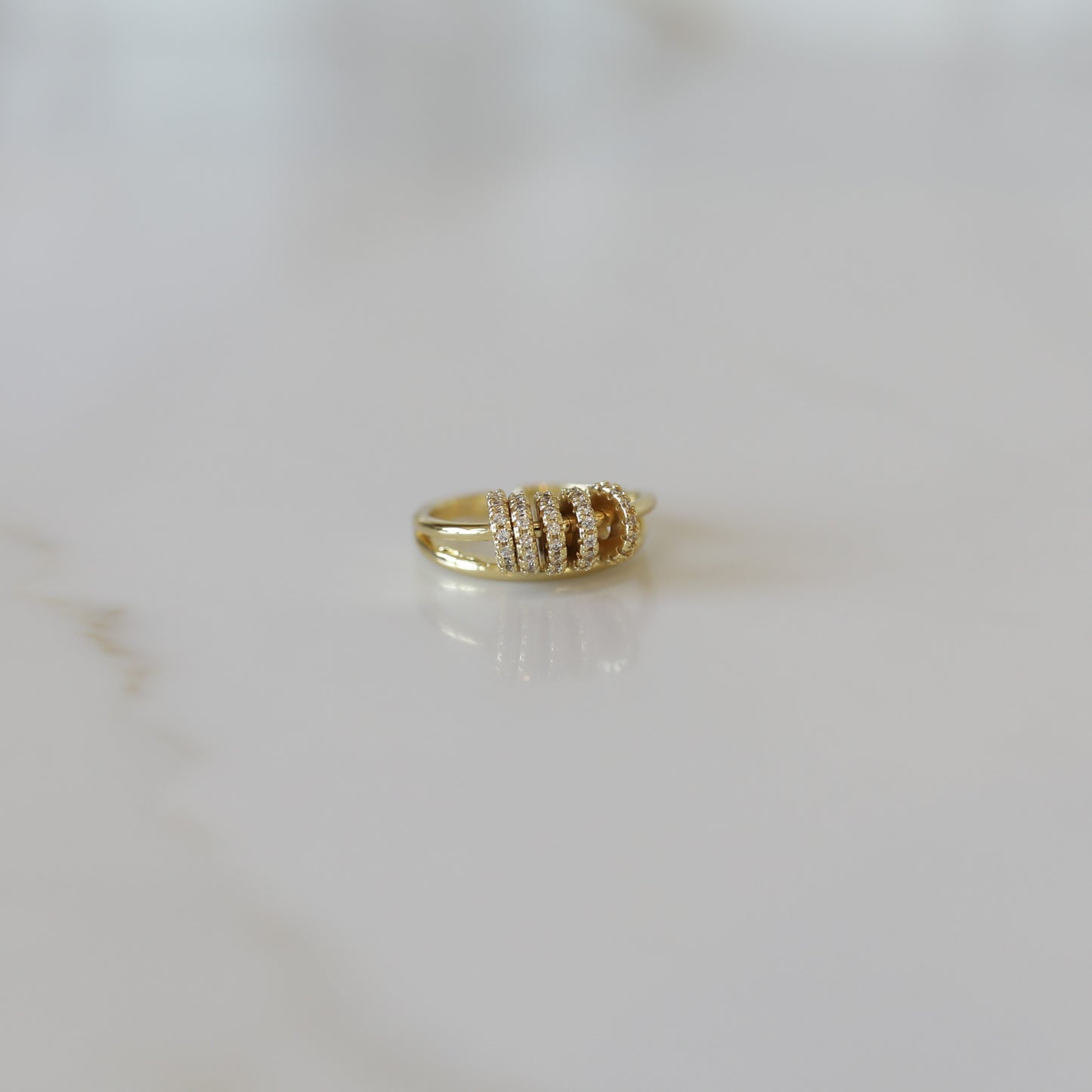Gold Stacking Rings | Cubic Zirconia