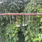 Paper Clip Earrings - Gold and Antique Silver available with a Freshwater Pearl or without