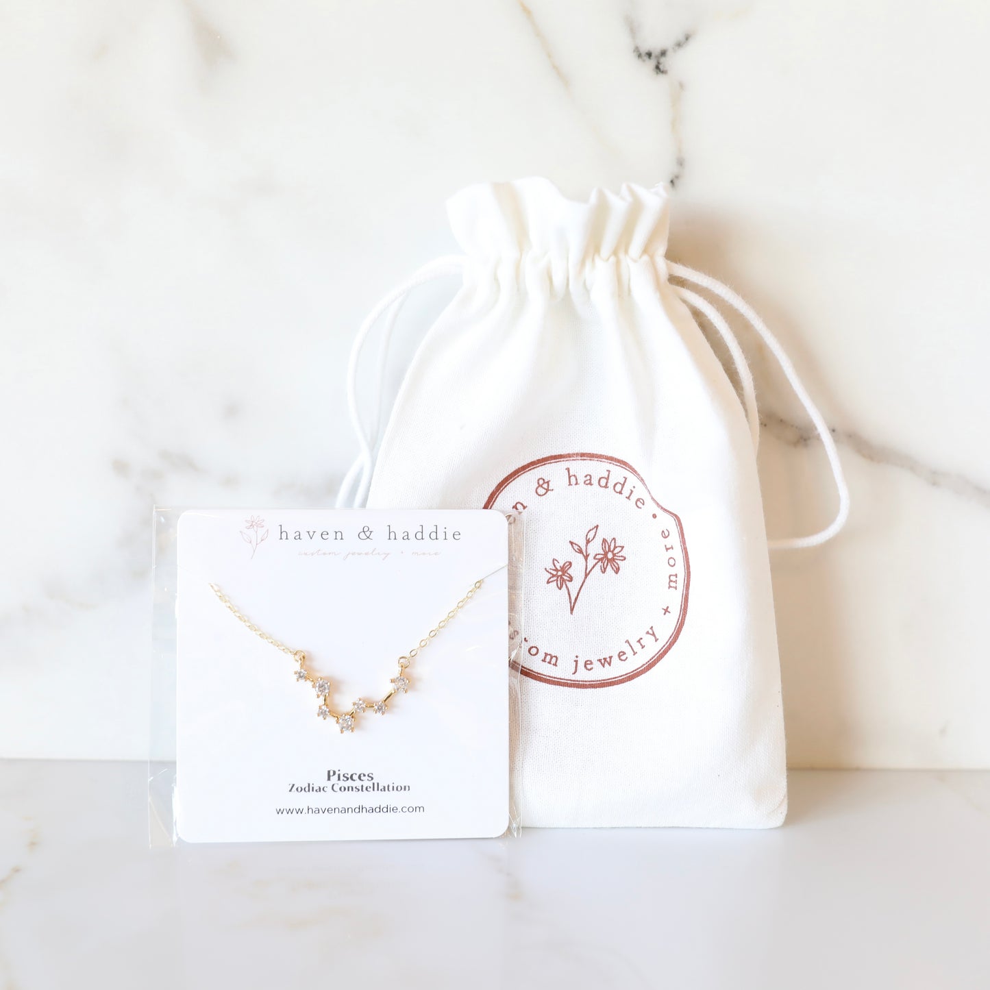 Zodiac Constellation Necklace | Cubic Zirconia