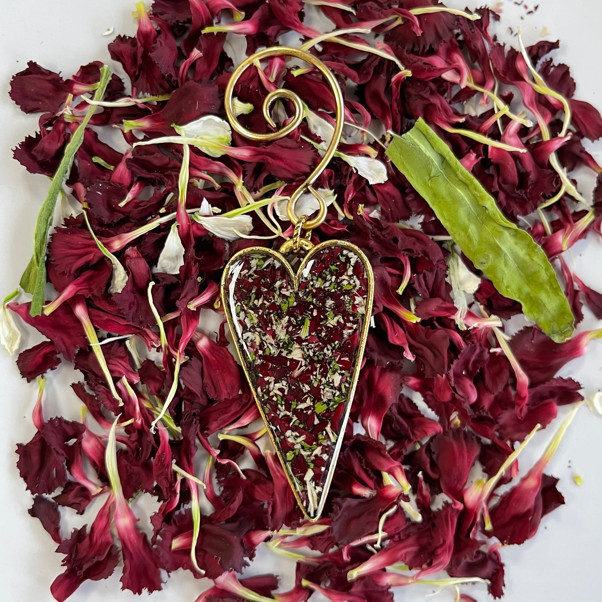 Memory Flower Heart Ornament