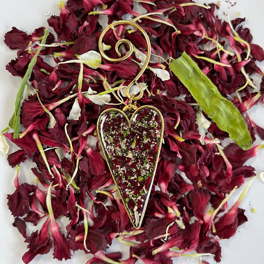 Memory Flower Heart Ornament