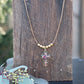 Memory Flower Leather Cross Necklace