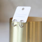 Double Line Hoop Earrings - Silver