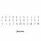 Personalized Horizontal Bar Necklace Jeanie Font