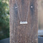 Handwriting Jewelry | Thin Horizontal Bar Necklace