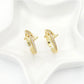 T Wrap Cubic Zirconia Gold Stacking Ring