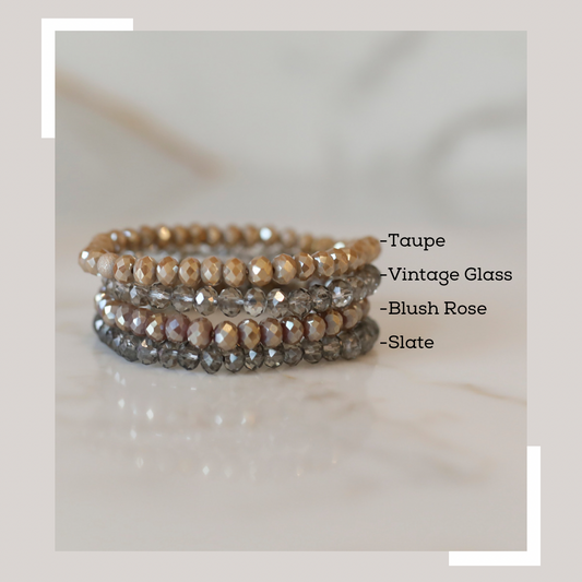 Handwriting Jewelry | Crystal Stack Bracelet