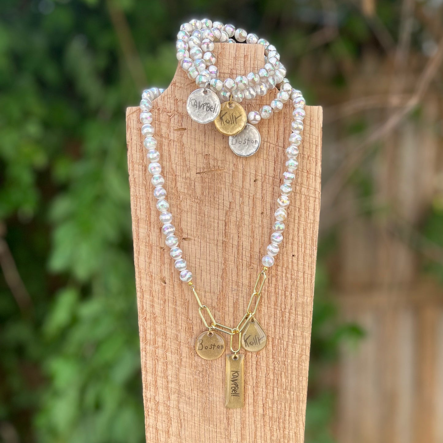 Handwriting Jewelry | The Krista Horton Charm Necklace