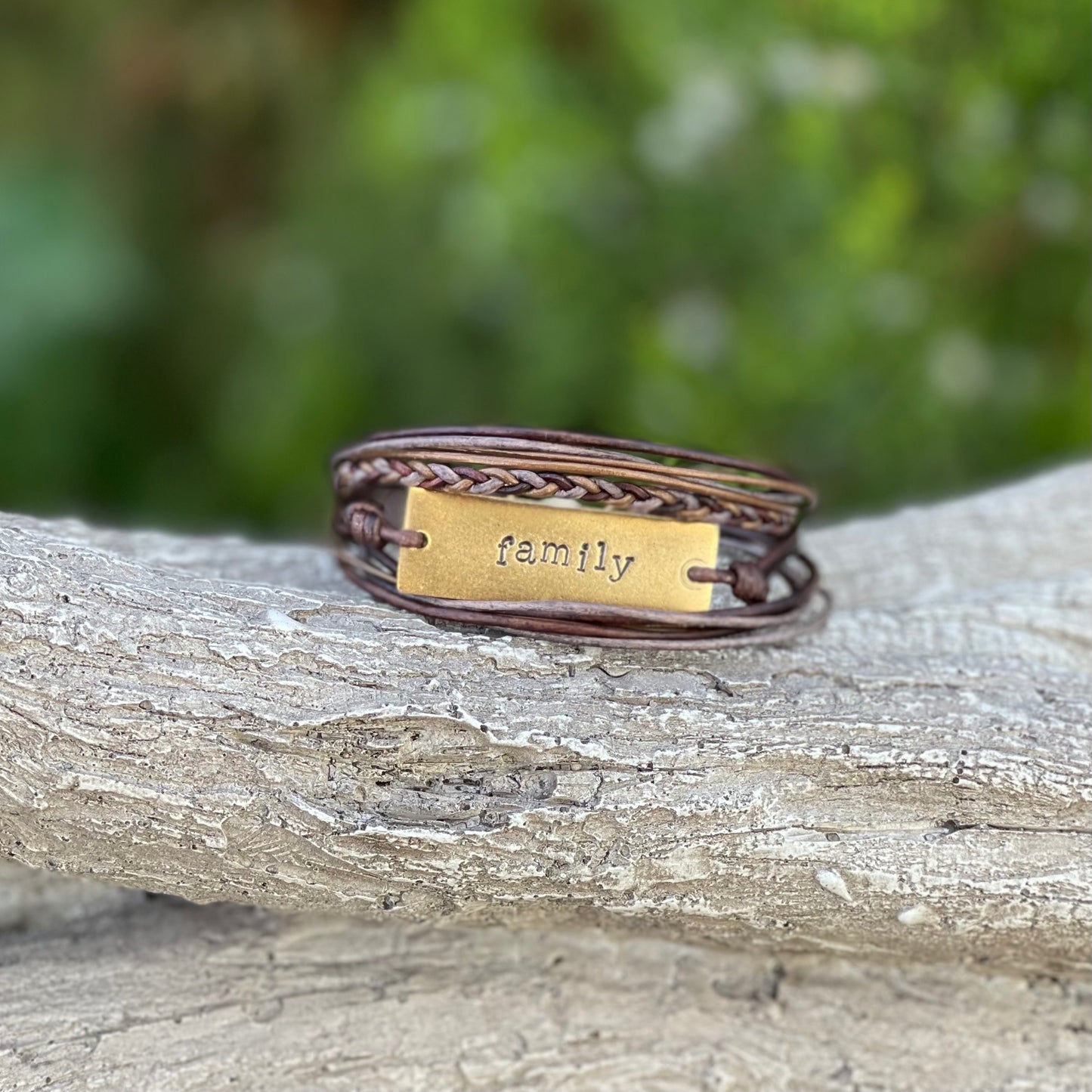Brown Mix Braided Leather Intuition Bracelet