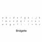 Personalized Horizontal Bar Necklace Bridgette Font