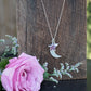 Memory Flower Jewelry Moon and Star Necklace