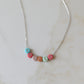 Rainbow Personalized Layering Necklace in Silver