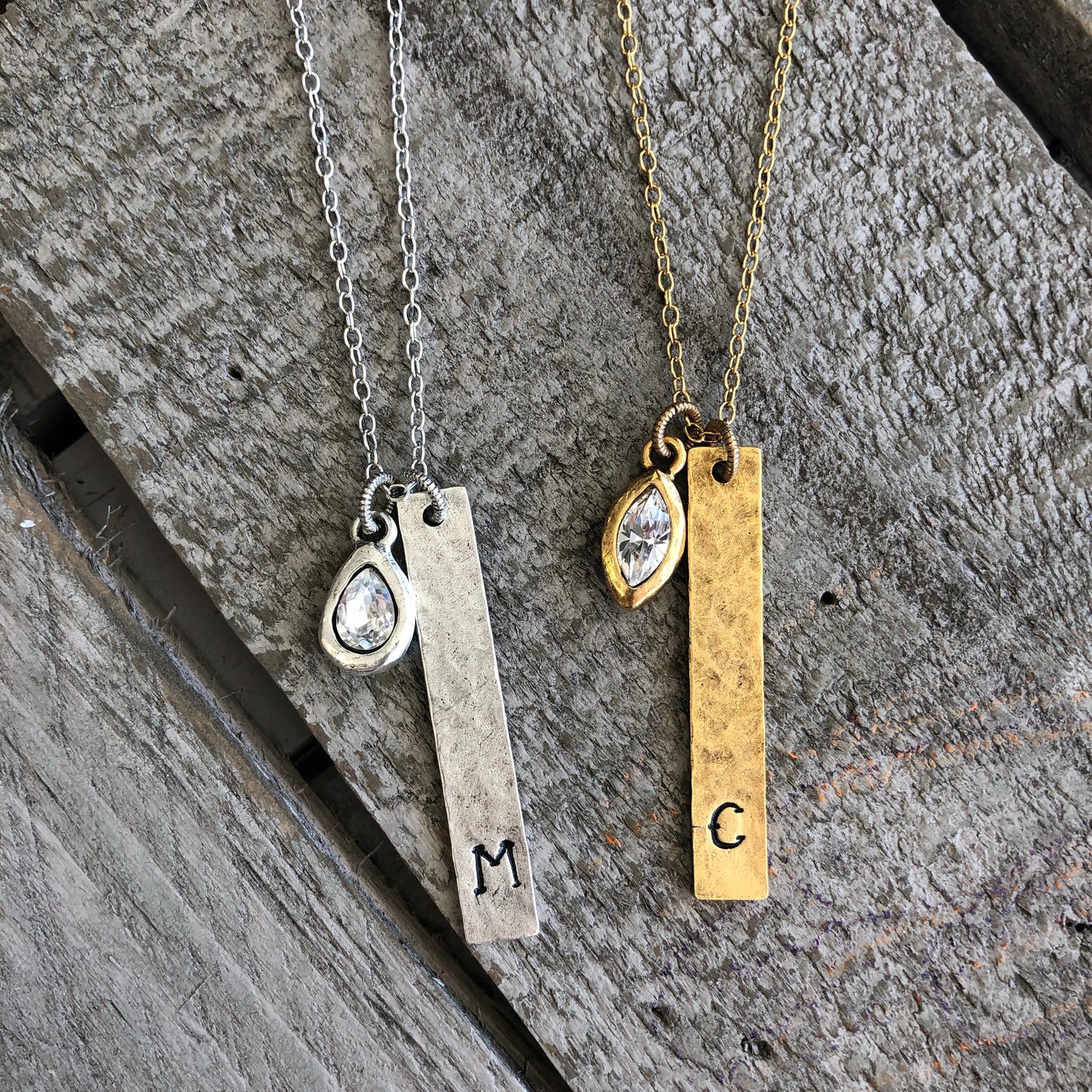 Personalized Swarovdski Crystal Initial Necklace
