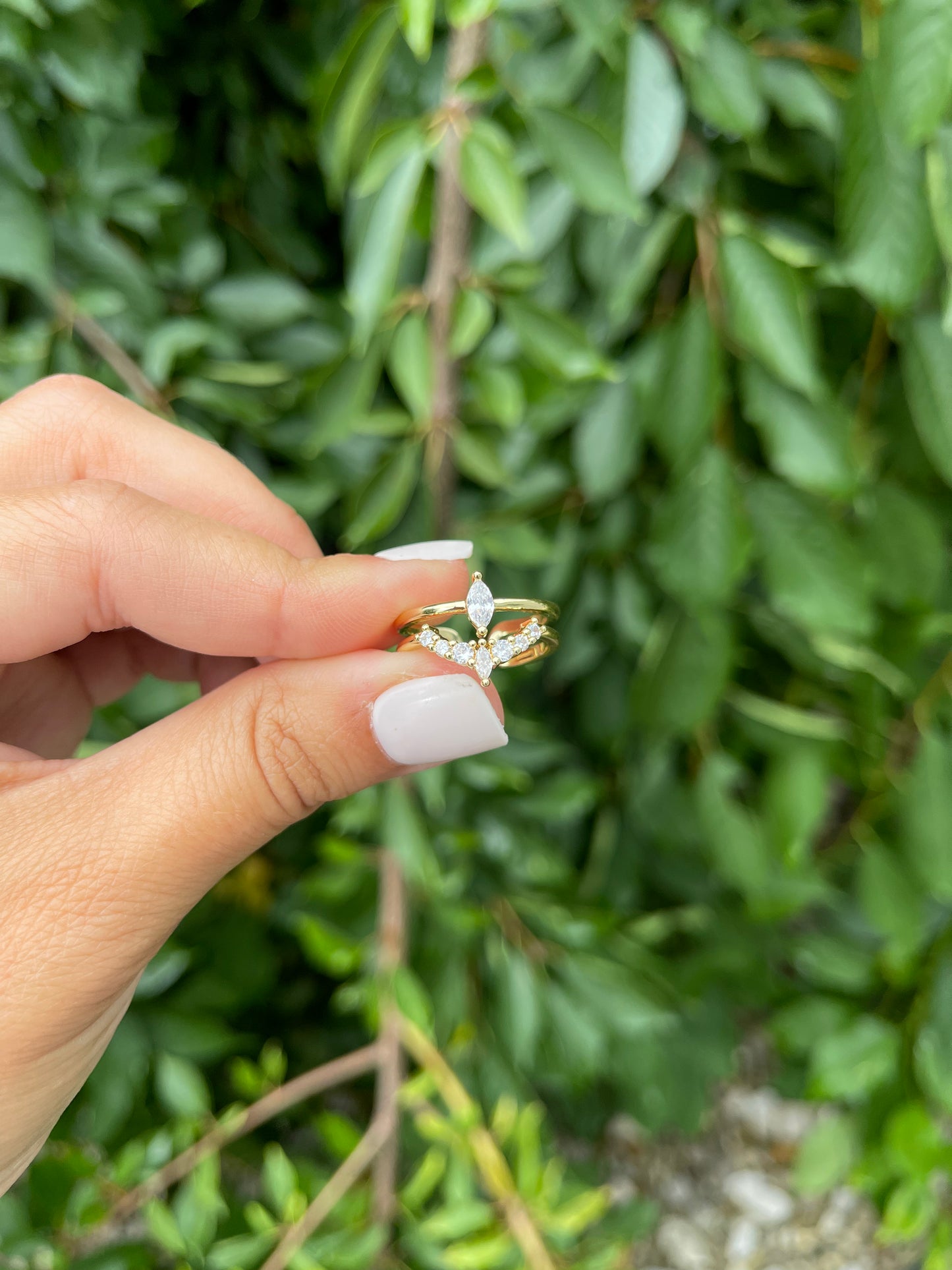 Gold Stacking Rings | Cubic Zirconia