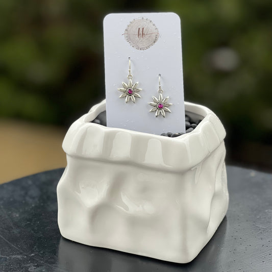 Memory Flower Burst Flower Earrings >