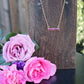 Memory Flower Horizontal Bar Necklace