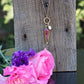 Memory Flower Inverted Drop with Druzy Necklace