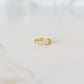 Link Band Cubic Zirconia Gold Stacking Ring