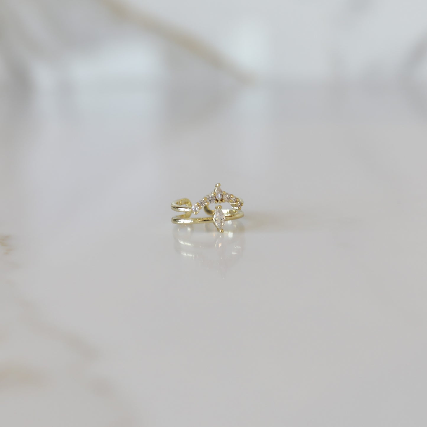 Gold Stacking Rings | Cubic Zirconia