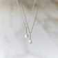 Good Luck Necklace with a Freshwater Pearl available in Gold or Silver