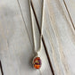 Memory Flower Small Ornate Necklace - Oval Bezel