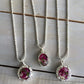 Memory Flower Small Ornate Necklace - Round and Oval Bezels